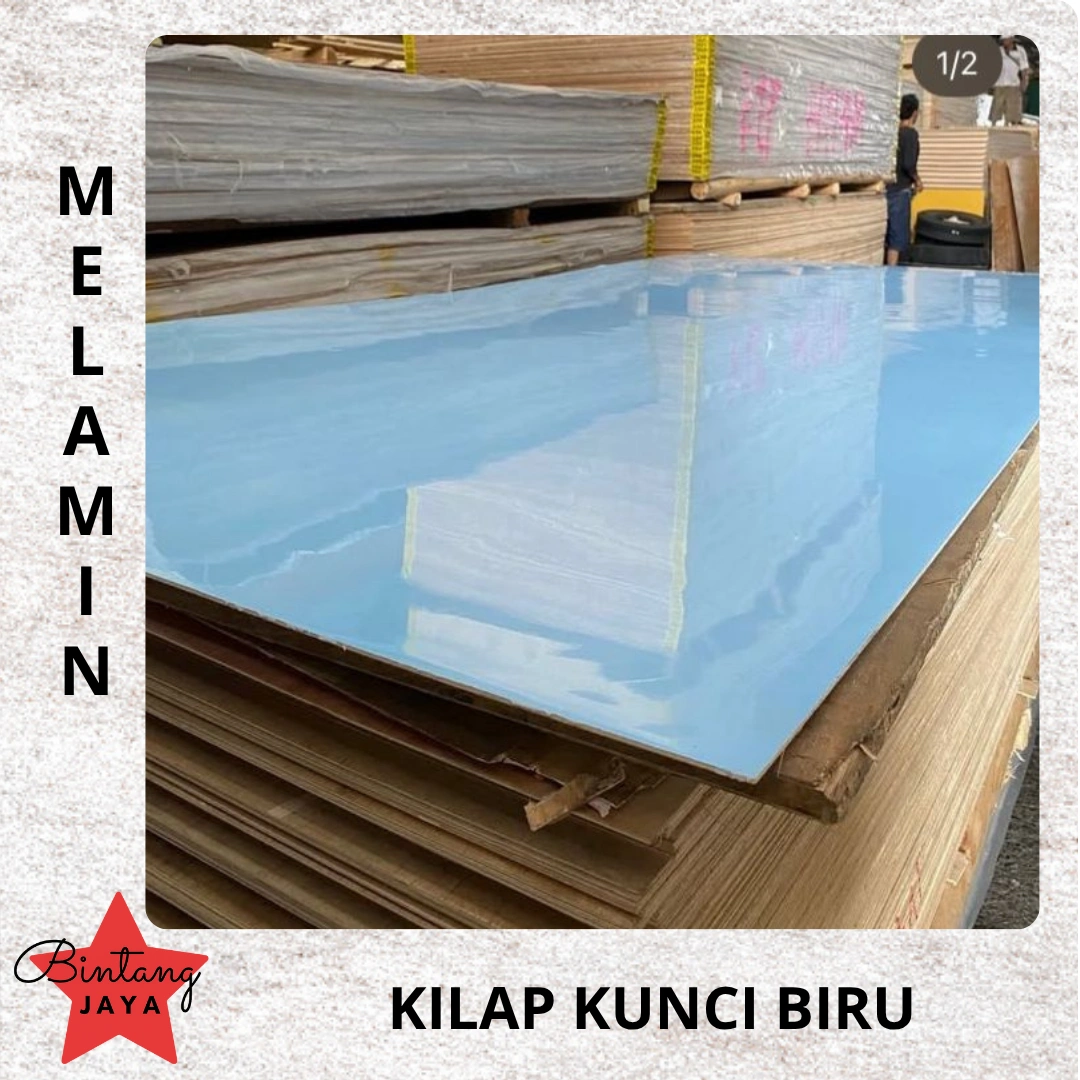 melamin kilap kunci biru bintang jaya triplek